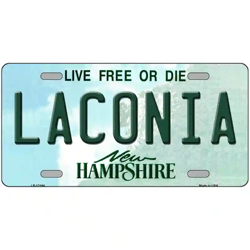 Laconia New Hampshire Novelty Metal License Plate 24" x 12" (LLP)