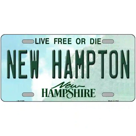 New Hampton New Hampshire Novelty Metal License Plate 24" x 12" (LLP)