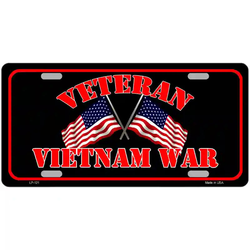 Vietnam War Veteran Novelty Metal License Plate 24" x 12" (LLP)