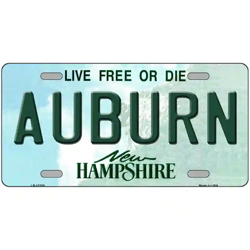 Auburn New Hampshire Novelty Metal License Plate 24" x 12" (LLP)