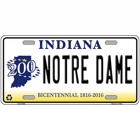 Notre Dame Indiana Novelty Metal License Plate 24" x 12" (LLP)