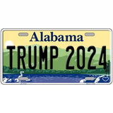 Trump 2024 Alabama Novelty Metal License Plate 24" x 12" (LLP)