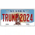 Trump 2024 Alaska Novelty Metal License Plate 24" x 12" (LLP)