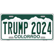 Trump 2024 Colorado Novelty Metal License Plate 24" x 12" (LLP)