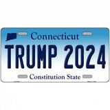 Trump 2024 Connecticut Novelty Metal License Plate 24" x 12" (LLP)