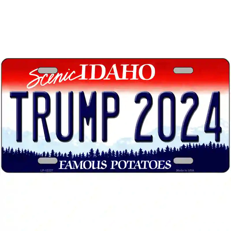 Trump 2024 Idaho Novelty Metal License Plate 24" x 12" (LLP)