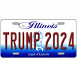 Trump 2024 Illinois Novelty Metal License Plate 24" x 12" (LLP)