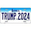 Trump 2024 Iowa Novelty Metal License Plate 24" x 12" (LLP)