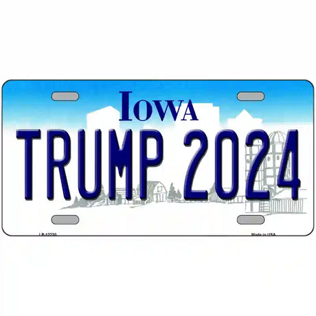 Trump 2024 Iowa Novelty Metal License Plate 24" x 12" (LLP)