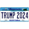 Trump 2024 Minnesota Novelty Metal License Plate 24" x 12" (LLP)