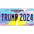 Trump 2024 Mississippi Novelty Metal License Plate 24" x 12" (LLP)