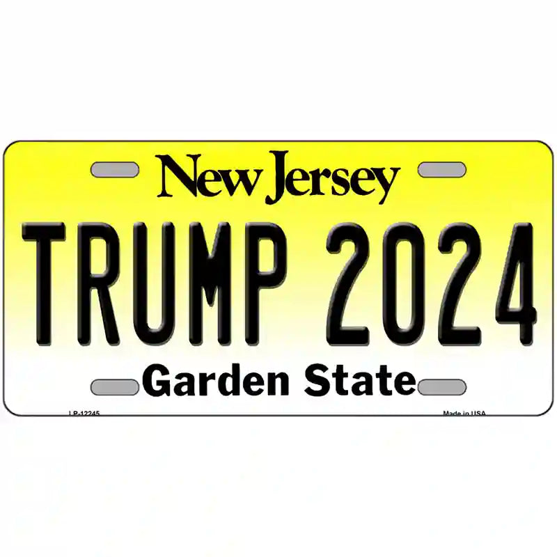 Trump 2024 New Jersey Novelty Metal License Plate 24" x 12" (LLP)