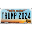 Trump 2024 North Dakota Novelty Metal License Plate 24" x 12" (LLP)