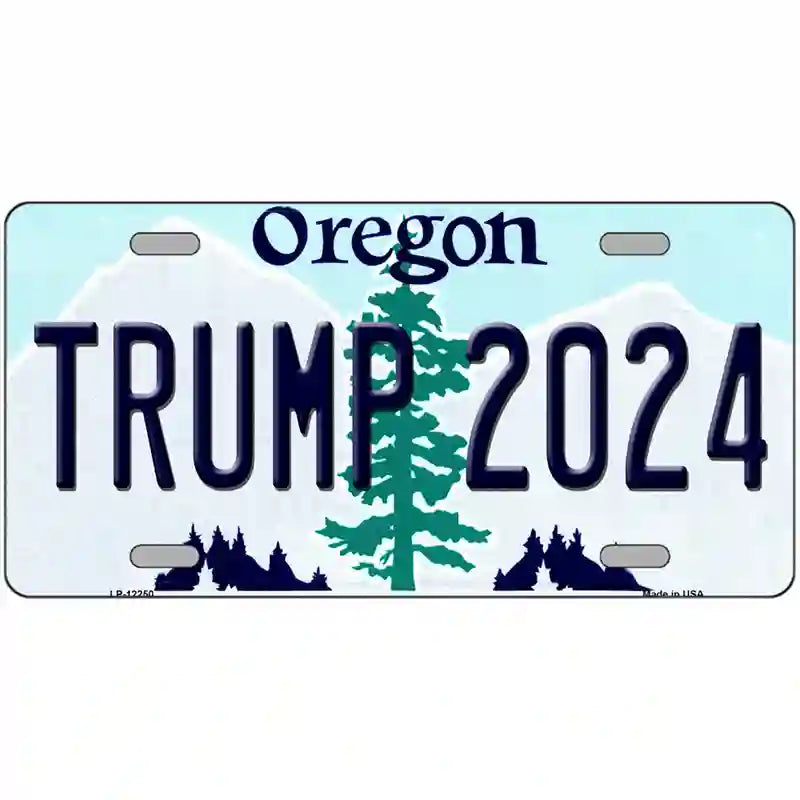 Trump 2024 Oregon Novelty Metal License Plate 24" x 12" (LLP)