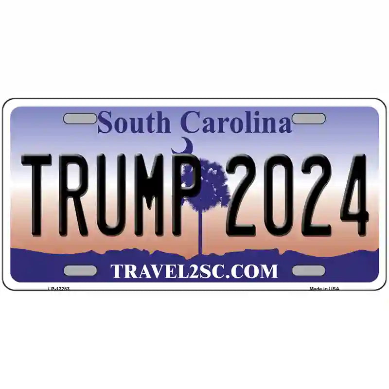 Trump 2024 South Carolina Novelty Metal License Plate 24" x 12" (LLP)