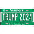 Trump 2024 Vermont Novelty Metal License Plate 24" x 12" (LLP)