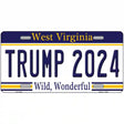 Trump 2024 West Virginia Novelty Metal License Plate 24" x 12" (LLP)