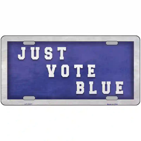 Just Vote Blue Novelty Metal License Plate 24" x 12" (LLP)