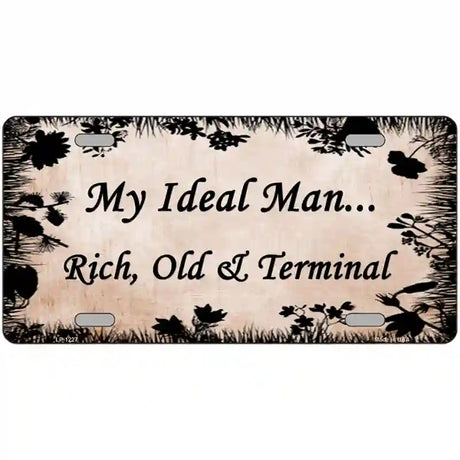 Rich Old And Terminal Novelty Metal License Plate 24" x 12" (LLP)