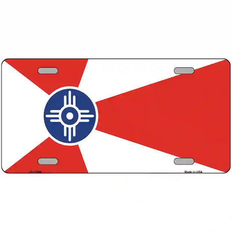 Wichita Flag Novelty Metal License Plate 24" x 12" (LLP)