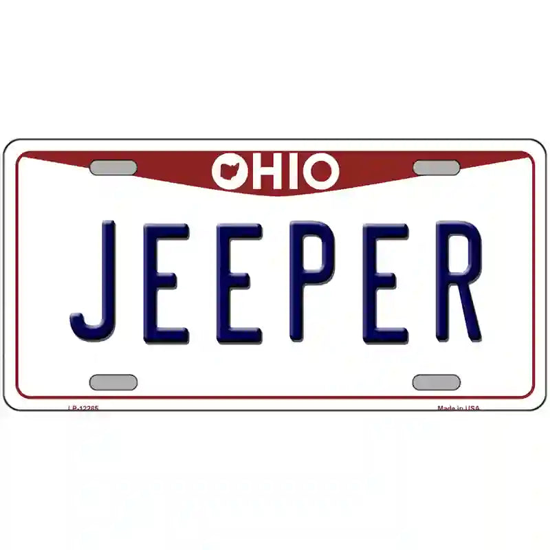 Ohio Jeeper Novelty Metal License Plate 24" x 12" (LLP)