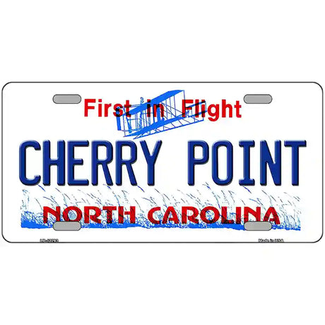 North Carolina Cherry Point Novelty Metal License Plate 24" x 12" (LLP)