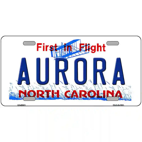 North Carolina Aurora Novelty Metal License Plate 24" x 12" (LLP)