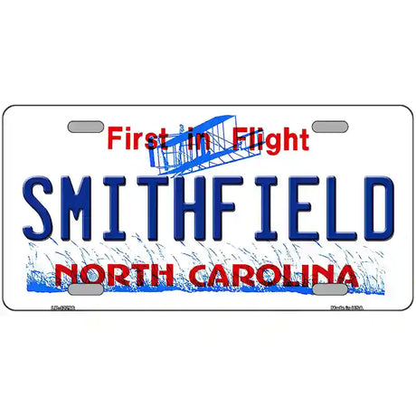 North Carolina Smithfield Novelty Metal License Plate 24" x 12" (LLP)