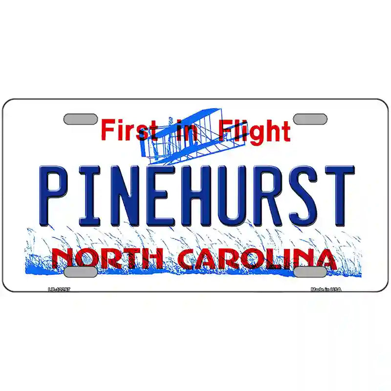 North Carolina Pinehurst Novelty Metal License Plate 24" x 12" (LLP)