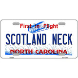 North Carolina Scotland Neck Novelty Metal License Plate 24" x 12" (LLP)