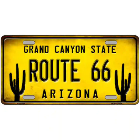 Arizona Route 66 Novelty Metal License Plate 24" x 12" (LLP)