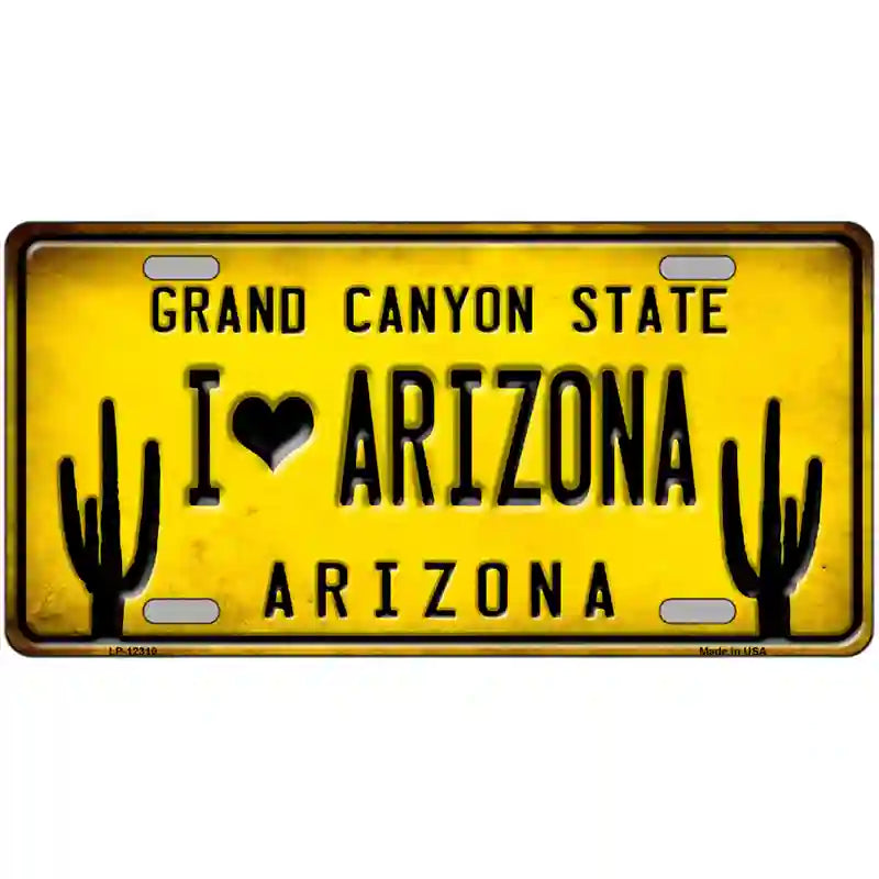 I love Arizona Novelty Metal License Plate 24" x 12" (LLP)