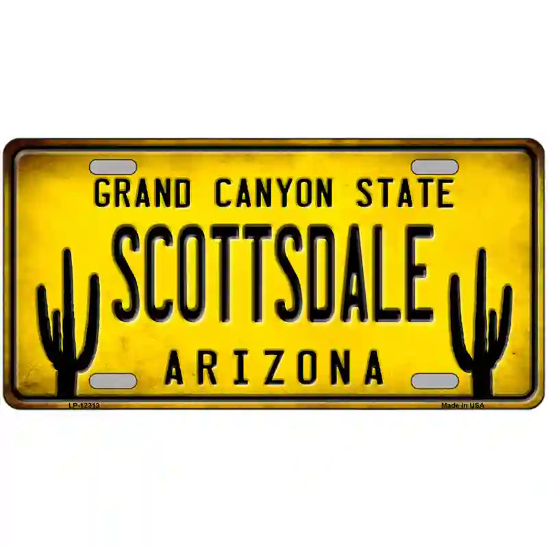 Arizona Scottsdale Novelty Metal License Plate 24" x 12" (LLP)