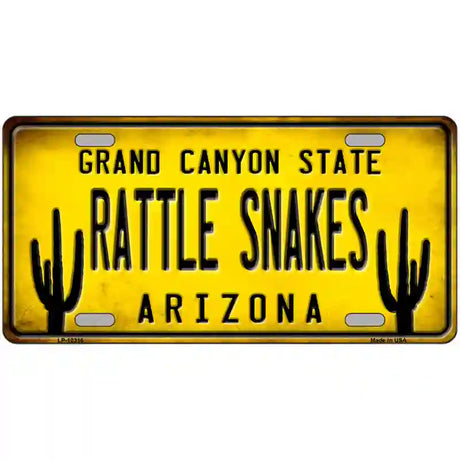 Arizona Rattle Snakes Novelty Metal License Plate 24" x 12" (LLP)