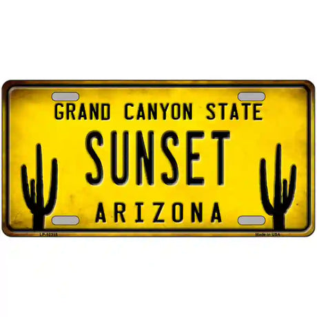 Arizona Sunset Novelty Metal License Plate 24" x 12" (LLP)