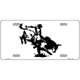 Bull Rider Novelty Metal License Plate 24" x 12" (LLP)