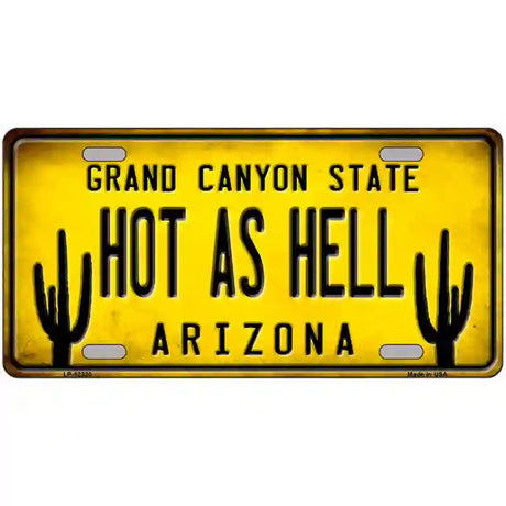 Arizona Hot as Hell Novelty Metal License Plate 24" x 12" (LLP)