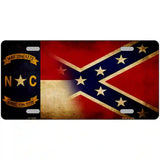 NC | Confederate Flag Novelty Metal License Plate 24" x 12" (LLP)