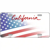 California Plate American Flag Novelty Metal License Plate 24" x 12" (LLP)