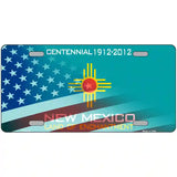 New Mexico with American Flag Novelty Metal License Plate LP-12430 24" x 12" (LLP)