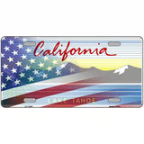 California Tahoe Plate American Flag Novelty Metal License Plate 24" x 12" (LLP)