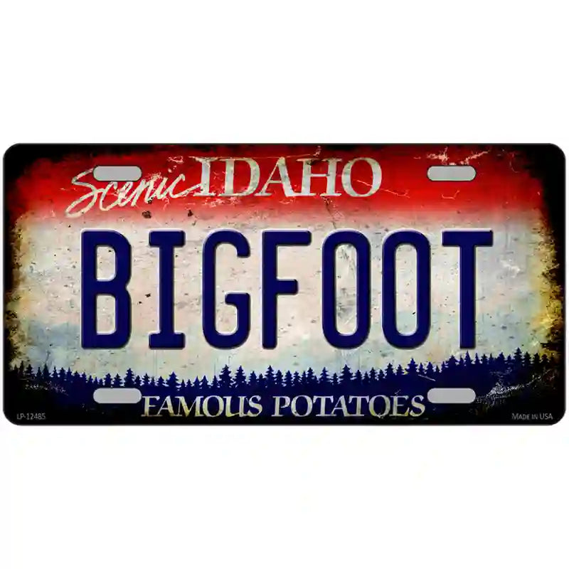 Bigfoot Idaho Novelty Metal License Plate 24" x 12" (LLP)