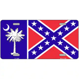 South Carolina Confederate Flag Novelty Metal License Plate 24" x 12" (LLP)