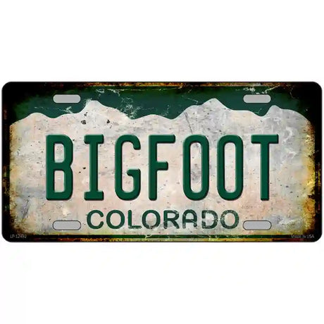 Bigfoot Colorado Novelty Metal License Plate 24" x 12" (LLP)