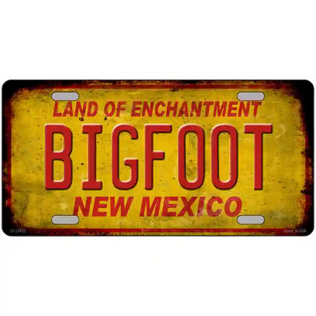 Bigfoot New Mexico Novelty Metal License Plate 24" x 12" (LLP)