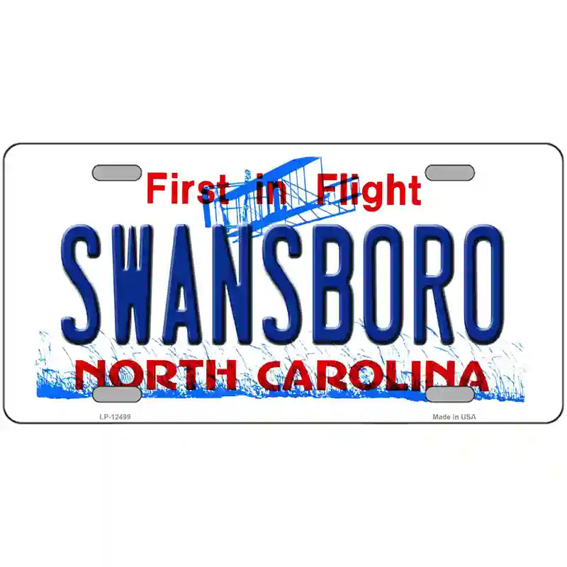 Swansboro North Carolina Novelty Metal License Plate 24" x 12" (LLP)