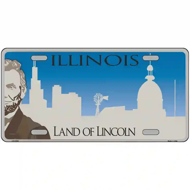 Illinois Blank Novelty Metal License Plate 24" x 12" (LLP)