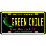 Green Chile New Mexico Black Novelty Metal License Plate 24" x 12" (LLP)