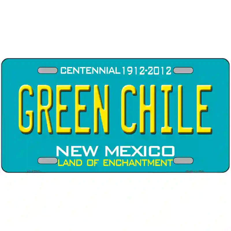 Green Chile New Mexico Green Novelty Metal License Plate 24" x 12" (LLP)