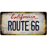 Route 66 California Novelty Metal License Plate 24" x 12" (LLP)